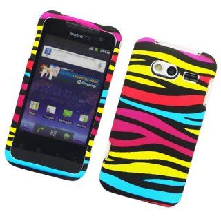 Eagle Cell PIHWM920R159 Stylish Hard Snap On Protective Case for Huawei Activa 4G   Retail Packaging   Rainbow Zebra Cell Phones & Accessories