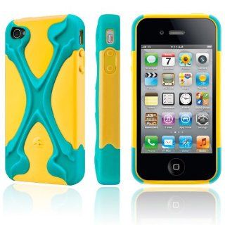 New Keel Switcheasy Capsule Rebel X TPU Case for iPhone 4S / iPhone 4 (Yellow + Blue) 