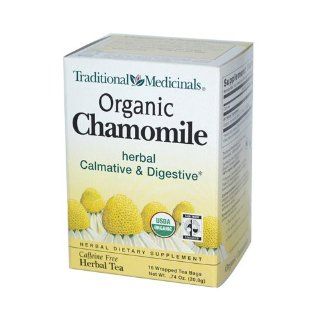 Traditional Medicinals Organic Chamomile Herbal Tea   16 Tea Bags   HSG 670133 Health & Personal Care