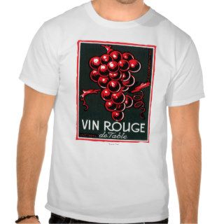 Vin Rouge De Table Wine LabelEurope T shirts