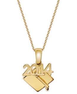 Giani Bernini 24k Gold over Sterling Silver 2014 Graduation Cap Pendant Necklace   Necklaces   Jewelry & Watches