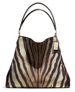 COACH MADISON SMALL PHOEBE SHOULDER BAG IN ZEBRA PRINT FABRIC   Handbags & Accessories