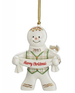 Lenox Christmas Ornament, 2013 Annual Sweet Tidings Gingerbread   Holiday Lane