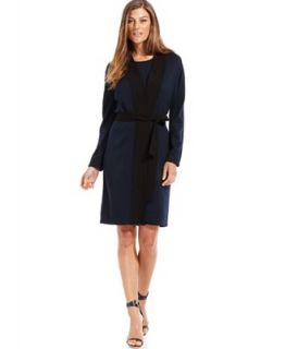 Calvin Klein Cardigan, Long Sleeve Colorblock Duster   Jackets & Blazers   Women