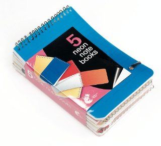 Neon Notebooks   Pack of 5   size 155mm x 100mm  Composition Notebooks 