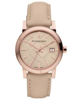 Burberry Watch, Womens Swiss Smooth Trench Leather Strap 34mm BU9107   Watches   Jewelry & Watches