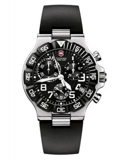 Victorinox Swiss Army Watch, Mens Chronograph Black Rubber Strap 241336   Watches   Jewelry & Watches