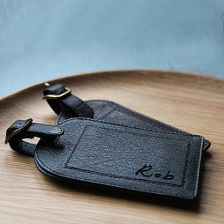 aubrey leather luggage tag by nv london calcutta
