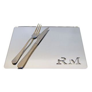 personalised initial acrylic placemat by intricate home