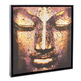 illuminating buddha glow canvas wall art by maison privée