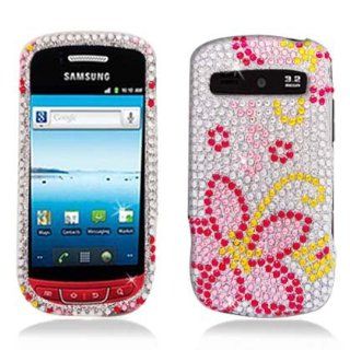 Aimo Wireless SAMR720PCDI153 Bling Brilliance Premium Grade Diamond Case for Samsung Admire/Vitality R720   Retail Packaging   Pink/White Flowers Cell Phones & Accessories