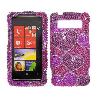 HTC Trophy (CDMA)/ T8686 Full Diamond Hard Case, Cover, Snap On, Faceplate Cell Phones & Accessories