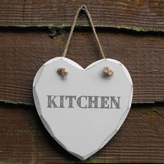 kitchen heart sign plaque by pippins gifts and home accessories