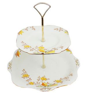 vintage two tier cake stand by the vintage tea cup