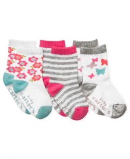 Carters Kids Socks, Little Girls or Toddler Girls Rainbow Three Pack   Kids