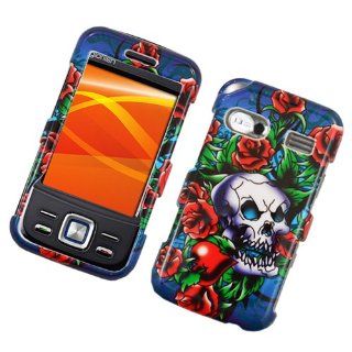 Eagle Cell PIHWM750G148 Stylish Hard Snap On Protective Case for HTC M735   Retail Packaging   Red Skull Flowers Cell Phones & Accessories