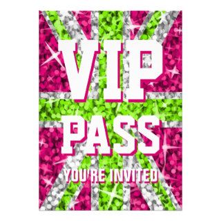 Glitz UK Lime 'VIP PASS' invitation