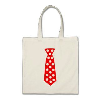 The Big Red and White Polka Dot Tie. Fun Pop Art. Bags