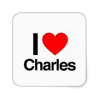 i love charles square sticker