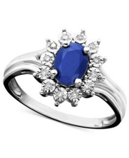 Tanzanite (1/2 ct. t.w.) and Diamond Accent Ring in 10k White Gold   Rings   Jewelry & Watches