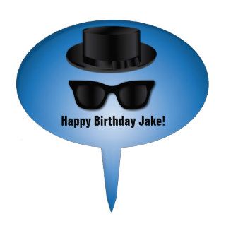 Pork Pie Hat and Cool Shades Cake Topper
