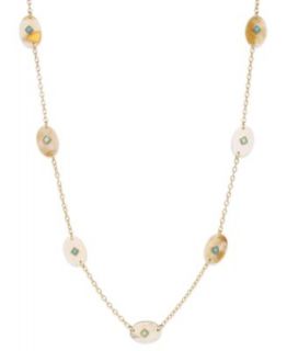 Lauren Ralph Lauren Gold Tone Leaf Necklace   Fashion Jewelry   Jewelry & Watches