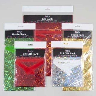 GIFT SACK HOLOGRAPHIC SHIPPER 3ASST SIZE/4AST CLR 144PC SIDE, Case Pack of 144 Health & Personal Care