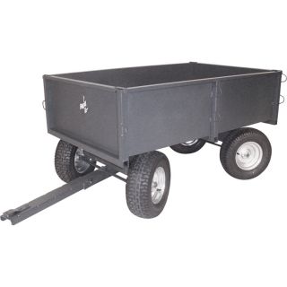 Precision Products 4-Wheel Steerable Dual Axle Trailer Cart — 2000-Lb. Capacity, 17 Cu. Ft., Model# LC1900SS