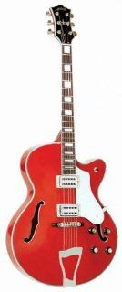 Arbor AJ144 CR Hollow Body Electric Jazz Guitar   Cherry Red Musical Instruments