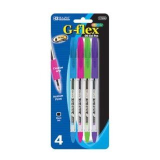 Bazic 17030 144 G Flex Dazzle Oil Gel Ink Pen with Cushion Grip   4 Pack Toys & Games
