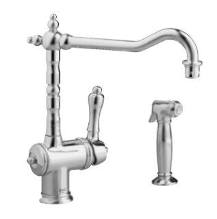 Jado 850/860/144 Victorian Single Lever Kitchen Faucet with Side Spray, Brushed Nickel   Touch On Kitchen Sink Faucets  