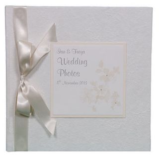 personalised sienna wedding photo album by dreams to reality design ltd