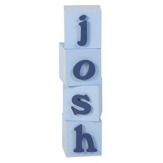 boys wooden letter block by pitter patter products