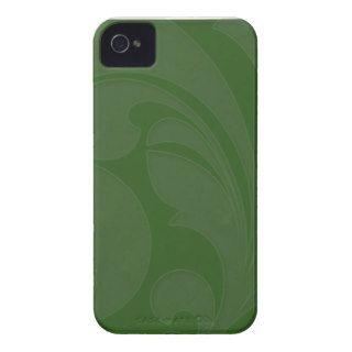 Dark Green Flourish iPhone 4 Case Mate Cases