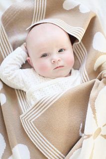 personalised cashmere flower baby blanket by cashmere tots scotland