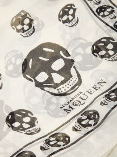 Alexander Mcqueen Skull Print Scarf   Biondini Paris