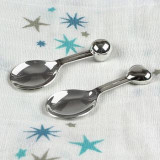 silver chiming christening spoon by tales from the earth
