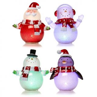 Winter Lane Set of 4 LED Color Changing Holiday Figurines