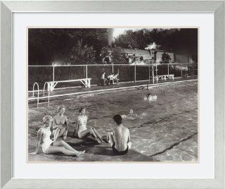 Swimming Pool, Welch, West Virginia by O. Winston Link Framed   Artwork
