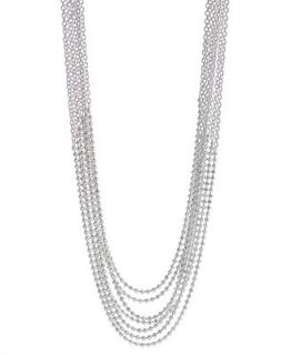 Giani Bernini Sterling Silver Necklace, Multi Chain Necklace   Necklaces   Jewelry & Watches