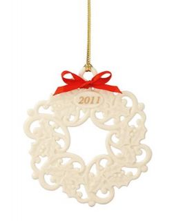 Lenox Christmas Ornament, 2011 Christmas Wrapping Wreath   Holiday Lane