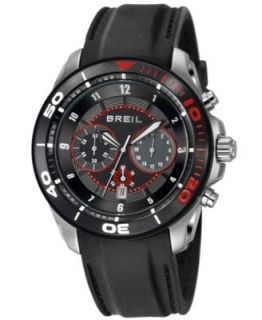 Breil Mens Chronograph Black Carbon Fiber Strap Watch 45mm TW1082   Watches   Jewelry & Watches