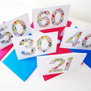 pack of birthday cards for special ages by mrs l cards