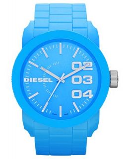 Diesel Watch, Unisex Blue Silicone Strap 44mm DZ1571   Watches   Jewelry & Watches