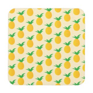 Pineapple Pattern Yellow Green Drink Coaster