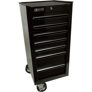 Homak 17in. Pro Series 7-Drawer Side Cabinet — Black, Model# BK08041071  Tool Chests