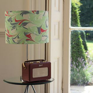 cherry apple hand marbled silk lampshade by whitehorn
