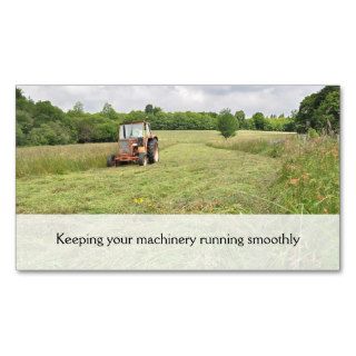 Tractor haymaking business card
