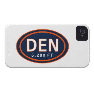 Denver CO 5,280 FT Blue & Orange  iPhone 4 Case