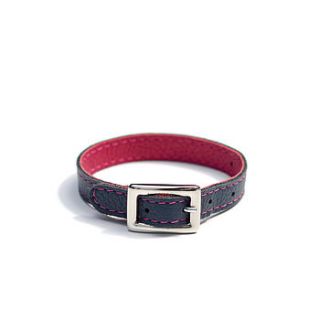 italian leather strap bracelet by plum & ivory